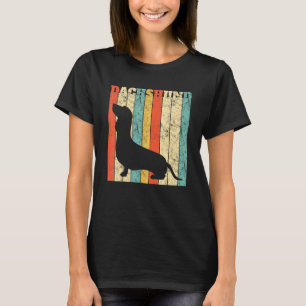 Retro Vintage Silhouette Hunde Dackel T-Shirt