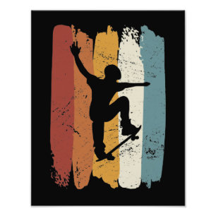 Retro-Vintage-Skateboard Fotodruck