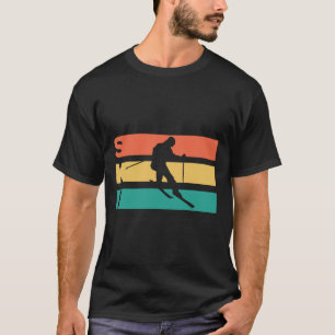 Retro-Vintage-Ski-Geschenk für Skifahrer  T-Shirt