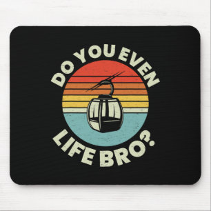 Retro Vintage Ski Hebst du überhaupt was Bro Mousepad
