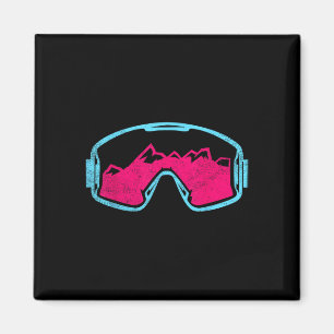 Retro Vintage Ski Snowboard Brille 80er 90er Skifa Magnet