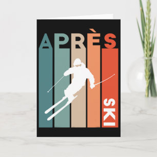 Retro Vintage Skifahren Skifahrer Retro Vintage Ap Karte