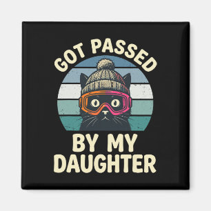 Retro-Vintage-Skikatze wurde von meiner Tochter ge Magnet