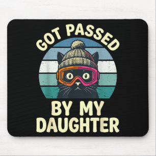 Retro-vintage-Skikatze wurde von meiner Tochter ge Mousepad