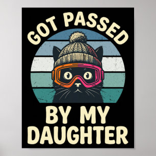 Retro-Vintage-Skikatze wurde von meiner Tochter ge Poster