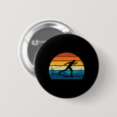 Retro-Vintage-Skilanglauf - Wintersport Button (Vorne & Hinten)