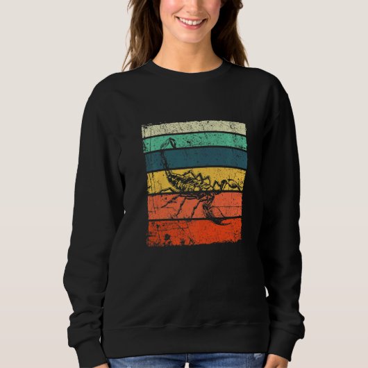 Retro Vintage Skorpion Mens Womens Weihnachten Sweatshirt (Vorderseite)