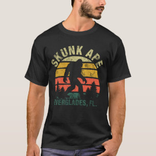 Retro Vintage Skunk Ape Florida Everglades Bigfoot T-Shirt
