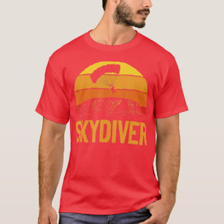 Retro Vintage Skydiver Skydiving Parachuting Skydi T-Shirt