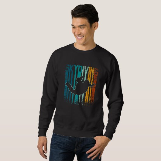 Retro Vintage skydiving Sweatshirt (Vorne ganz)