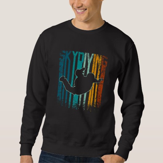 Retro Vintage skydiving Sweatshirt (Vorderseite)