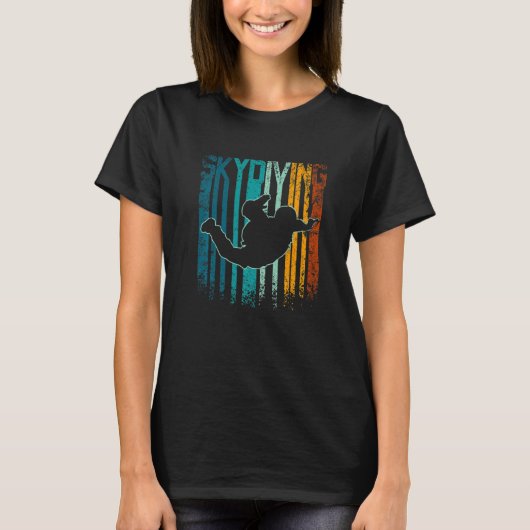 Retro Vintage skydiving T-Shirt (Vorderseite)