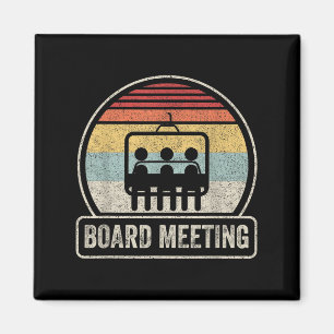 Retro Vintage Snowboard-Treffen Snowboarden Urlaub Magnet