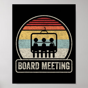 Retro Vintage Snowboard-Treffen Snowboarden Urlaub Poster
