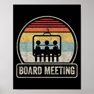 Retro-Vintage-Snowboard-Treffen Snowboarden Urlaub Poster