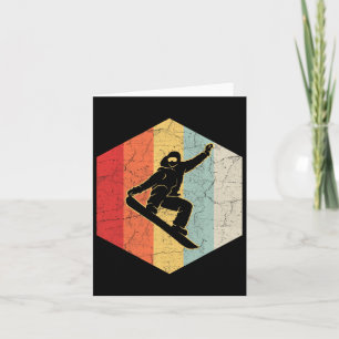 Retro Vintage Snowboard Wintersport Snowboardfahre Karte