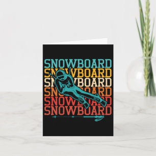 Retro Vintage Snowboarden Snowboarder Wintersport Karte