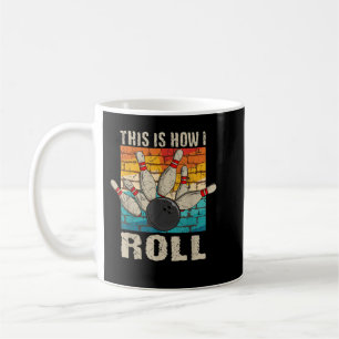 Retro Vintage So rolle ich Bowler Bowling Kaffeetasse