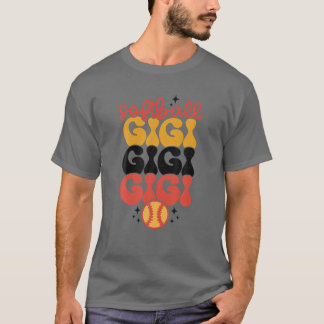 Retro Vintage Softball Gi Gi Game Day Mütter Tag T-Shirt
