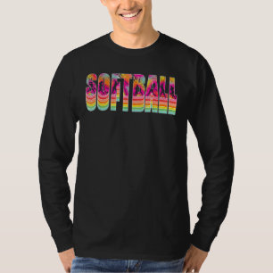 Retro Vintage Softball Saison Spieler Spiel Tag Vi T-Shirt