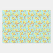 Retro Vintage Sonnenblume Herbst rustikal Geschenkpapier Set (Vorderseite 2)