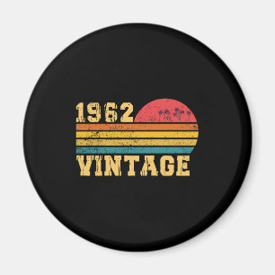 Retro Vintage Sonnenuntergang 1962 Geburtstag Magnet