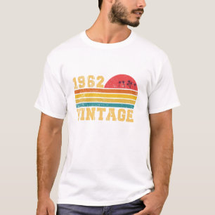 Retro Vintage Sonnenuntergang 1962 Geburtstag T-Shirt