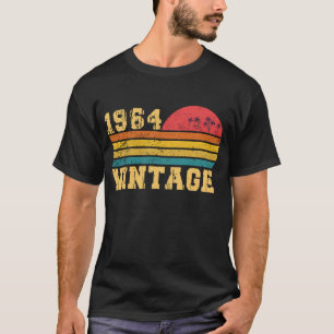 Retro Vintage Sonnenuntergang 1964 Geburtstag T-Shirt