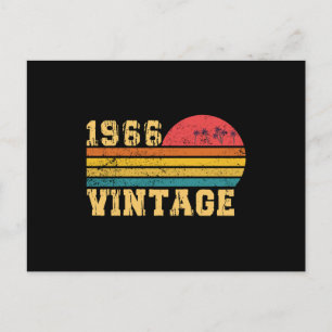 Retro Vintage Sonnenuntergang 1966 Geburtstag Postkarte