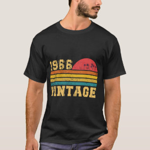 Retro Vintage Sonnenuntergang 1966 Geburtstag T-Shirt