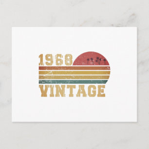 Retro Vintage Sonnenuntergang 1968 Geburtstag Postkarte