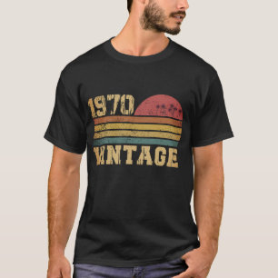 Retro Vintage Sonnenuntergang 1970 Geburtstag T-Shirt