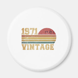Retro Vintage Sonnenuntergang 1971 Geburtstag Magnet