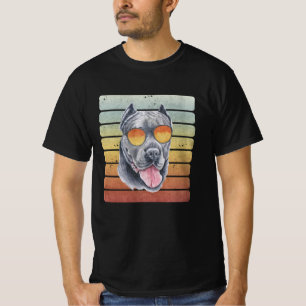 Retro Vintage Sonnenuntergang Cane Corso Mama Papa T-Shirt