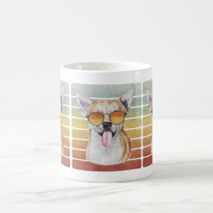 Retro Vintage Sonnenuntergang Chihuahua Mama Papa Kaffeetasse