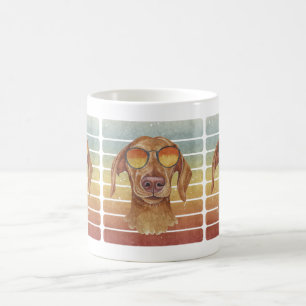 Retro Vintage Sonnenuntergang Creme Dachshund Mama Kaffeetasse