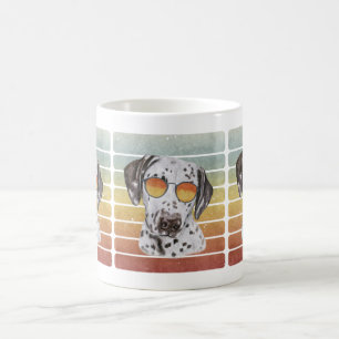 Retro Vintage Sonnenuntergang Dalmatiner Mama Papa Kaffeetasse