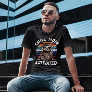 Retro Vintage Sonnenuntergang & Faultier, Chill-Mo T-Shirt