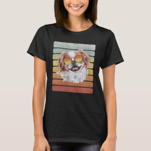 Retro Vintage Sonnenuntergang Japan Chin Mama Papa T-Shirt