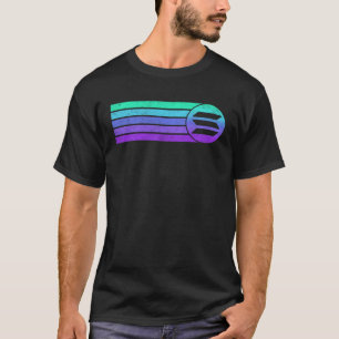Retro Vintage Sonnenuntergang Solana SOL Münze Sol T-Shirt
