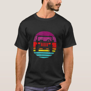 Retro Vintage Sonnenuntergang Sommer Urlaub Straße T-Shirt