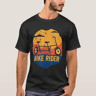 Retro Vintage Sonnenuntergang Tandem Fahrrad Outdo T-Shirt