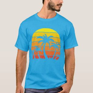 Retro Vintage Sonnenuntergänge und Palmen T-Shirt