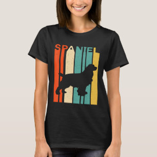 Retro Vintage Spanier Silhouette Hundebesitzer T-Shirt