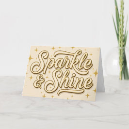 Retro Vintage Sparkle & Shine Christmas Feiertagskarte