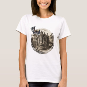 Retro Vintage Spuk Herrenhaus und ein Bat T-Shirt