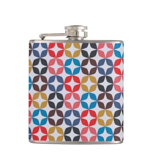 Retro Vintage Sternchen-Vereinbarung Flachmann (Vorderseite)