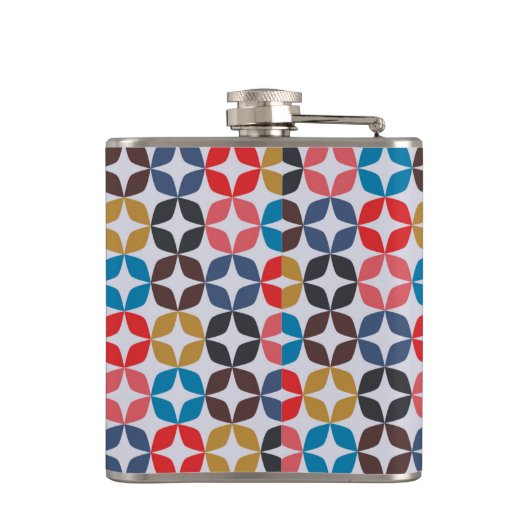 Retro Vintage Sternchen-Vereinbarung Flachmann (Rückseite)