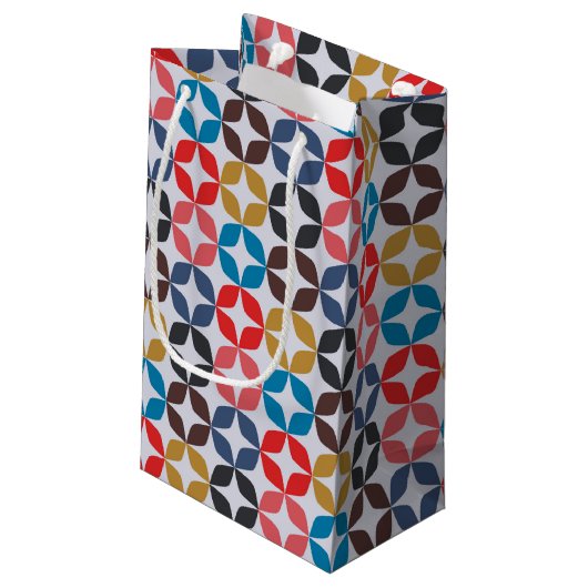 Retro Vintage Sternchen-Vereinbarung Kleine Geschenktüte (Rückseite Schrägansicht)