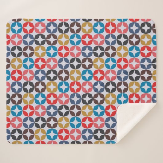 Retro Vintage Sternchen-Vereinbarung Sherpadecke (Vorderseite (Horizontal))